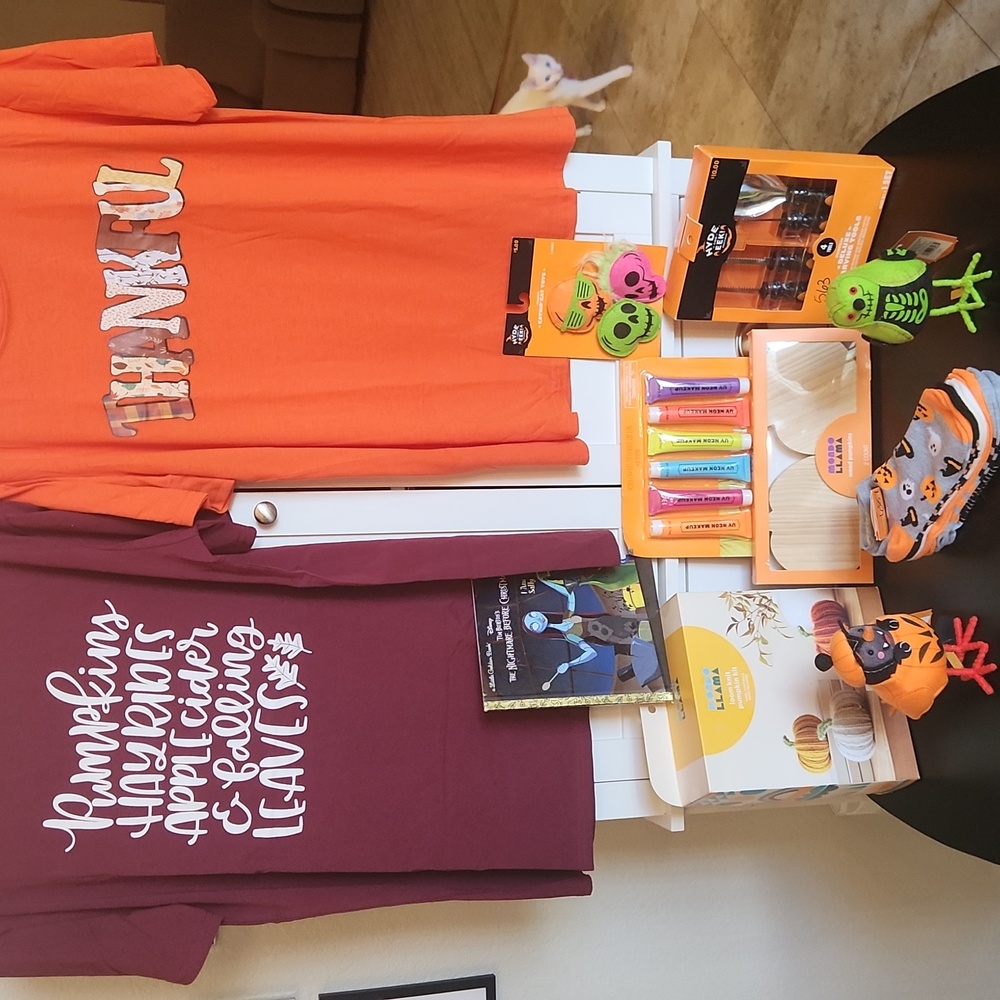 Orange Thankful Tee & Maroon Hayrides BUNDLE 5